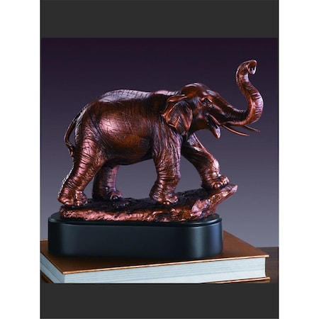 Dwellingdesigns F 11 x 10.5 in.Treasure of Nature Howling Bronze Elephant Statue DW3078145